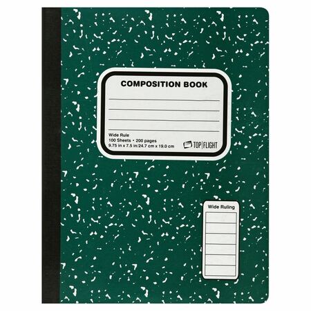 TOP FLIGHT Wide Ruled Composition Notebook 590843